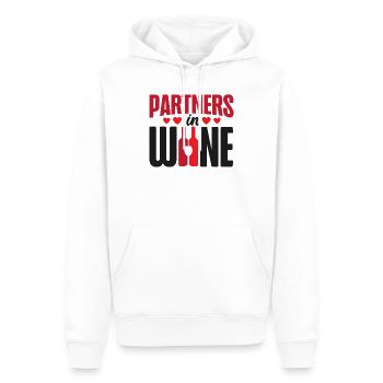 Sommelier Wine Drinking Tasting - Men’s Premium Organic Hoodie - white - Front - Nico (187cm)
