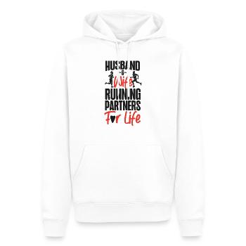 Running Runner Half Marathon - Men’s Premium Organic Hoodie - white - Front - Nico (187cm)