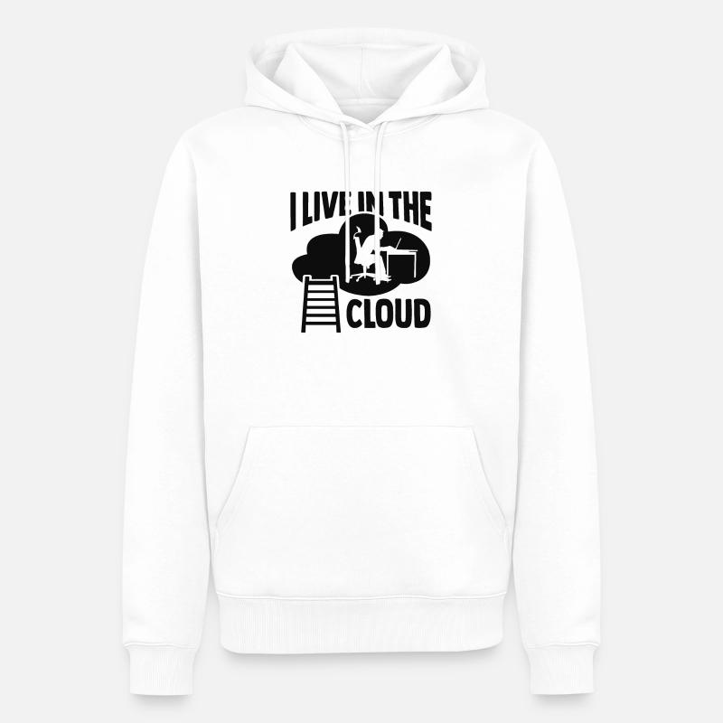 Administrateur Cloud Devops - Sweat à capuche Premium bio Homme - blanc