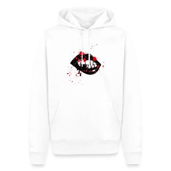 Vampirlippen - Männer Premium Bio Hoodie - Weiß - Vorne - Nico (187cm)