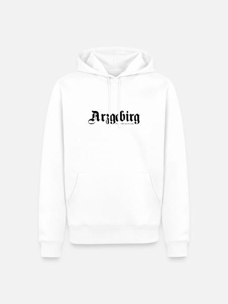Erzgebirge Berg - Männer Premium Bio Hoodie - Weiß