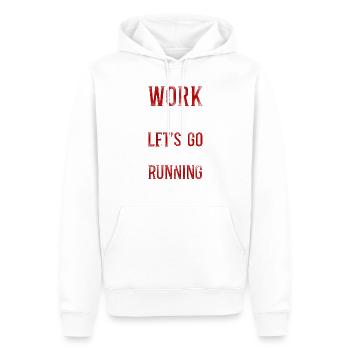 Running Runner Half Marathon - Männer Premium Bio Hoodie - Weiß - Vorne - Nico (187cm)