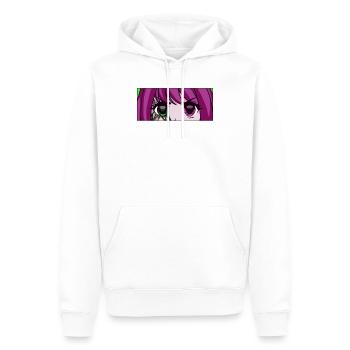 Biopunk Anime-Mädchen Anime-Augen Biopunk-Ästhetik - Männer Premium Bio Hoodie - Weiß - Vorne - Nico (187cm)