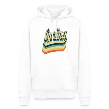 Vélo à vélo - Sweat à capuche Premium bio Homme - blanc - Devant - Nico (187cm)