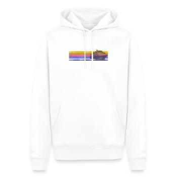 Croisière Vacances Rétro Vintage - Sweat à capuche Premium bio Homme - blanc - Devant - Nico (187cm)