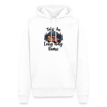 Wandern Campen Camping Outdoor Wandertour Wanderer - Männer Premium Bio Hoodie - Weiß - Vorne - Nico (187cm)