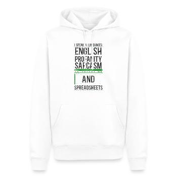 Comptable Comptable Comptable Comptabilité - Sweat à capuche Premium bio Homme - blanc - Devant - Nico (187cm)