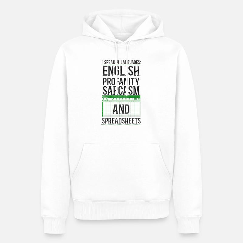 Comptable Comptable Comptable Comptabilité - Sweat à capuche Premium bio Homme - blanc