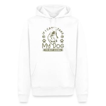 Si mon chien ne peut pas aller avec moi, je ne vais pas chiens - Sweat à capuche Premium bio Homme - blanc - Devant - Nico (187cm)