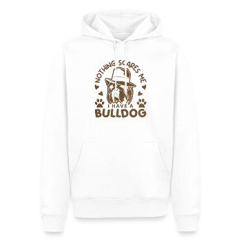 Tolles Bulldoggen Bulldogge Motiv lustige Hunde - Männer Premium Bio Hoodie - Weiß - Vorne - Nico (187cm)