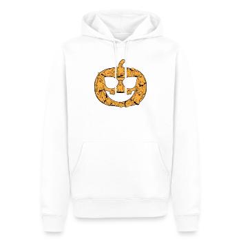 Halloween Ghost Pumpkin I Funny Halloween Pumpkin - Men’s Premium Organic Hoodie - white - Front - Nico (187cm)
