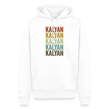 Kalyan India Rétro Vintage - Sweat à capuche Premium bio Homme - blanc - Devant - Nico (187cm)