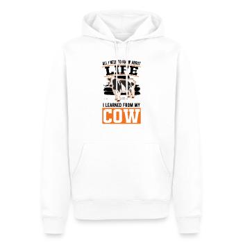 Cow Cattle breeder Farmer Cows - Men’s Premium Organic Hoodie - white - Front - Nico (187cm)