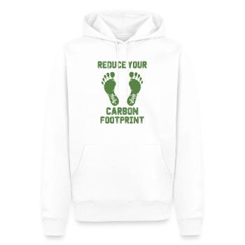 empreinte écologique protection de l’environnement changement climatique - Sweat à capuche Premium bio Homme - blanc - Devant - Nico (187cm)