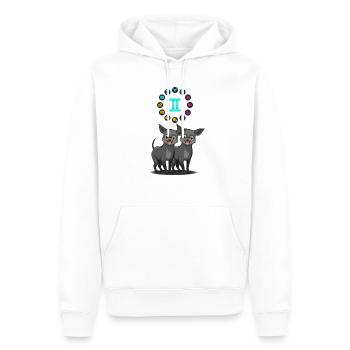 Lustiger Hund Liebhaber Horoskop Zwillinge Sternzeichen Cool - Männer Premium Bio Hoodie - Weiß - Vorne - Nico (187cm)