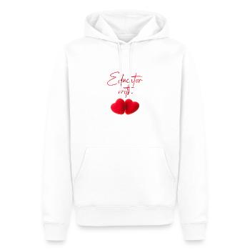 Educator with Heart kindergarten - Men’s Premium Organic Hoodie - white - Front - Nico (187cm)