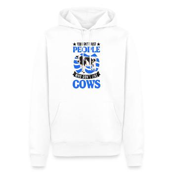 Cow Gift Farmer Cattle Breeder Vaches - Sweat à capuche Premium bio Homme - blanc - Devant - Nico (187cm)