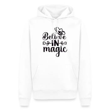 Believe in Magic 01 - Männer Premium Bio Hoodie - Weiß - Vorne - Nico (187cm)