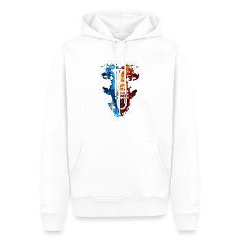 Feuer Trompete Flammen Trompetenspieler Blasmusik - Männer Premium Bio Hoodie - Weiß - Vorne - Nico (187cm)