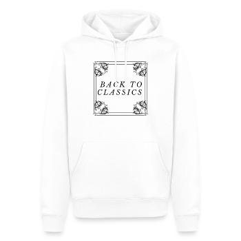 Back to the Classics - Männer Premium Bio Hoodie - Weiß - Vorne - Nico (187cm)