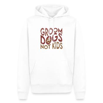 Groom Chiens Pas Enfants Drôles Chiens Amoureux - Sweat à capuche Premium bio Homme - blanc - Devant - Nico (187cm)