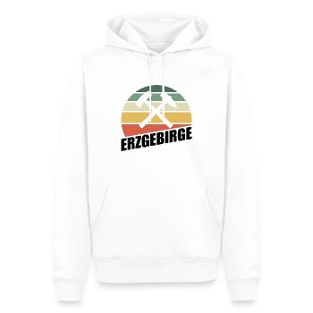 Erzgebirge Glück auf Liebe Sachsen - Männer Premium Bio Hoodie - Weiß - Vorne - Nico (187cm)