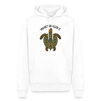 Your Better Belize It Funny Quote - Men’s Premium Organic Hoodie - white - Front - Nico (187cm)