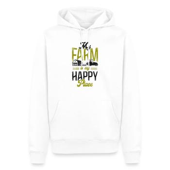 Farming Farmer Girl Tractor - Männer Premium Bio Hoodie - Weiß - Vorne - Nico (187cm)