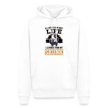 Skunk Spruch Stinktier - Männer Premium Bio Hoodie - Weiß - Vorne - Nico (187cm)