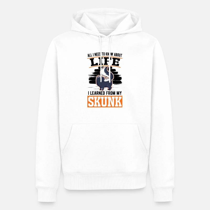 Skunk Spruch Stinktier - Männer Premium Bio Hoodie - Weiß