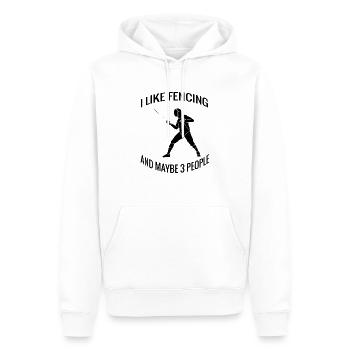 Fechten witziger Spruch Kampfsport lustige Fechter - Männer Premium Bio Hoodie - Weiß - Vorne - Nico (187cm)