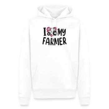 Farming Farmer Wife Girl - Männer Premium Bio Hoodie - Weiß - Vorne - Nico (187cm)