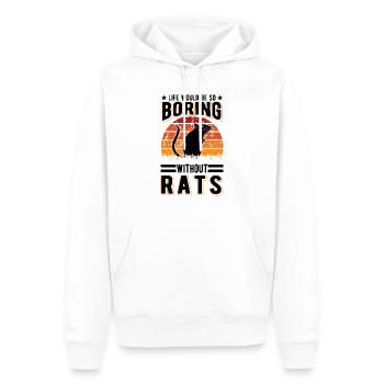 Rat Gift Domestic Rat Rat Owner - Men’s Premium Organic Hoodie - white - Front - Nico (187cm)