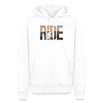 Drôle de vélo de route à vélo - Sweat à capuche Premium bio Homme - blanc - Devant - Nico (187cm)