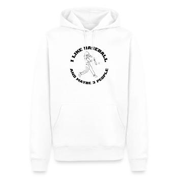 Baseball Baseball Lover Cadeau Jeu de baseball - Sweat à capuche Premium bio Homme - blanc - Devant - Nico (187cm)