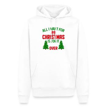 5 All I want for christmas is for it to be over - Männer Premium Bio Hoodie - Weiß - Vorne - Nico (187cm)