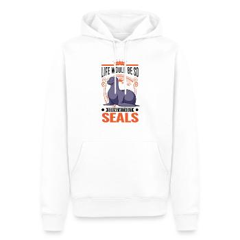 La vie serait si ennuyeuse sans Seal Sea Lion Seal - Sweat à capuche Premium bio Homme - blanc - Devant - Nico (187cm)