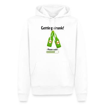 Getting drunk 2 - Men’s Premium Organic Hoodie - white - Front - Nico (187cm)