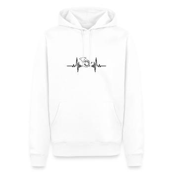 Horn Wind Instrument Musical Instrument French Horn - Men’s Premium Organic Hoodie - white - Front - Nico (187cm)