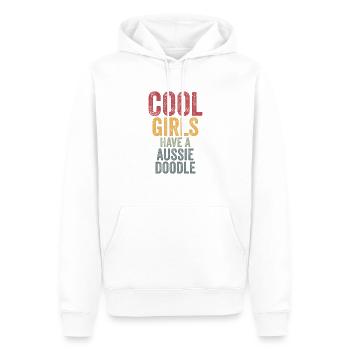 Les filles cool ont un aussiedoodle - Sweat à capuche Premium bio Homme - blanc - Devant - Nico (187cm)