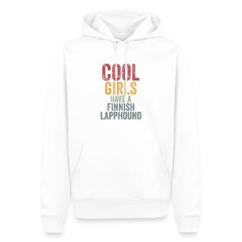 Cool girls have a finnish lapphound - Männer Premium Bio Hoodie - Weiß - Vorne - Nico (187cm)