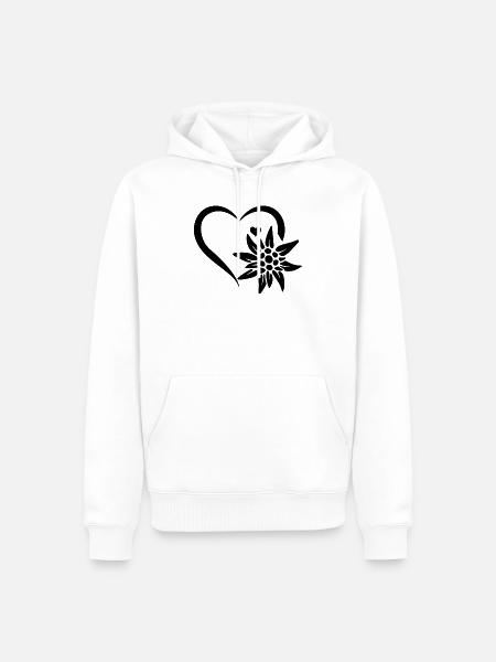 Edelweiss Flower Mountain Edelweiß Flower - Edelwe - Männer Premium Bio Hoodie - Weiß