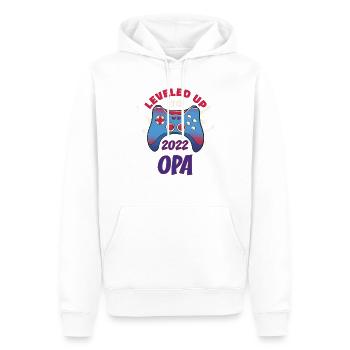Opa 2022 Loading Werdender Opa Geschenk Leveled UP - Männer Premium Bio Hoodie - Weiß - Vorne - Nico (187cm)