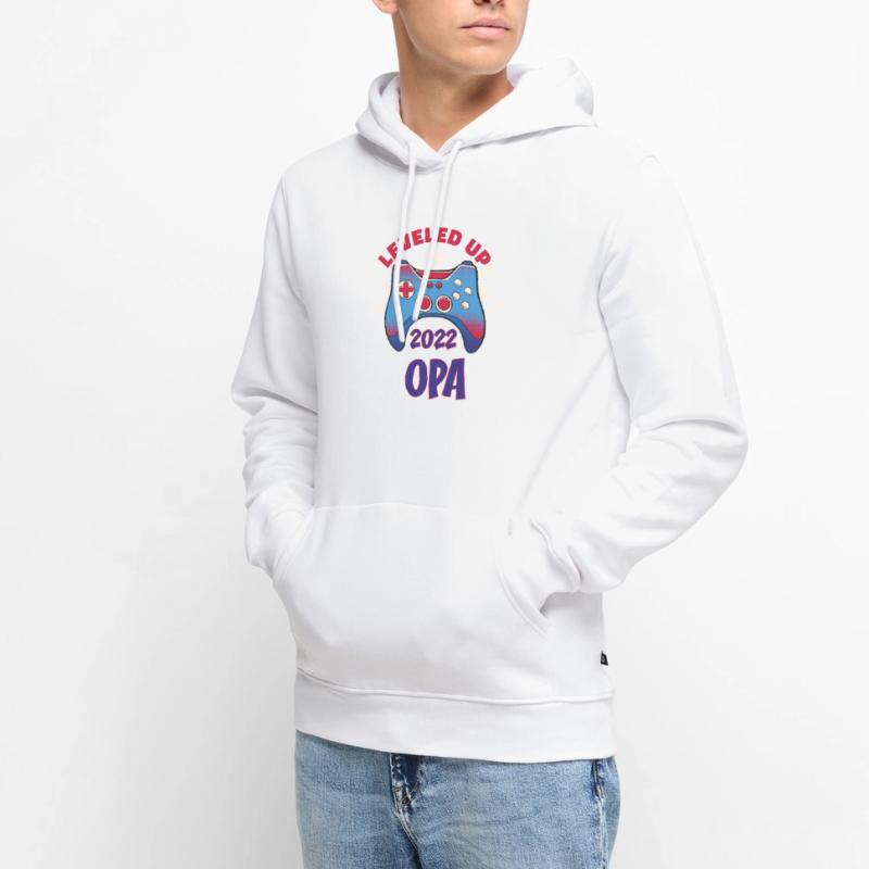 Opa 2022 Loading Werdender Opa Geschenk Leveled UP Männer Premium Bio Hoodie