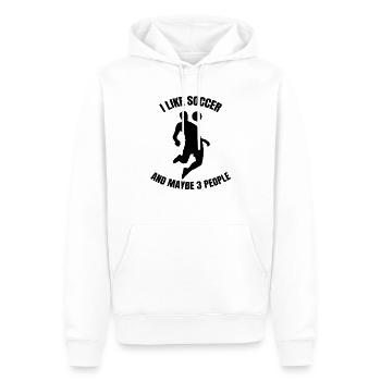 Fußballtrainer Fußball Fußballer Fußballspieler - Männer Premium Bio Hoodie - Weiß - Vorne - Nico (187cm)