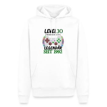1992 Geburtstag 30 J - Männer Premium Bio Hoodie - Weiß - Vorne - Nico (187cm)