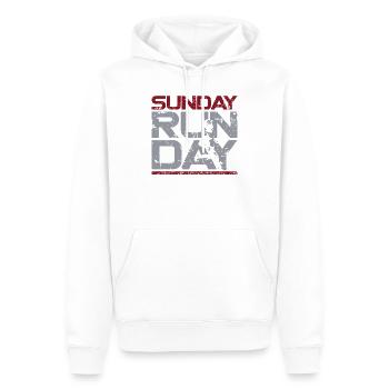 Running Runner Semi-Marathon - Sweat à capuche Premium bio Homme - blanc - Devant - Nico (187cm)
