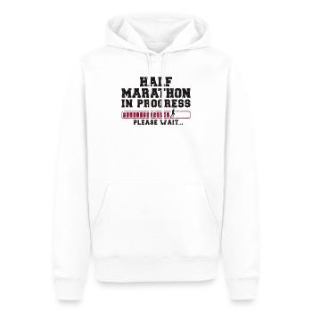 Running Runner Half Marathon - Männer Premium Bio Hoodie - Weiß - Vorne - Nico (187cm)