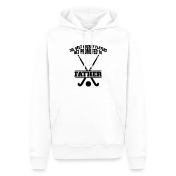 Unihockey Hockey Vater Feldhockey Hockeyspieler - Männer Premium Bio Hoodie - Weiß - Vorne - Nico (187cm)