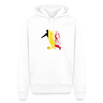 Équipe nationale de Belgique - Sweat à capuche Premium bio Homme - blanc - Devant - Nico (187cm)